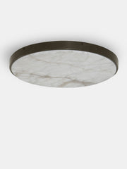 Anvers taklampe og vegglampe fra CTO Lighting med rund alabastskive i metallramme