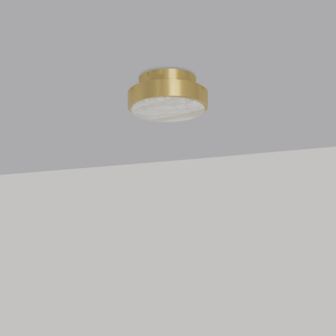 Anvers taklampe og vegglampe fra CTO Lighting med rund alabastskive i metallramme