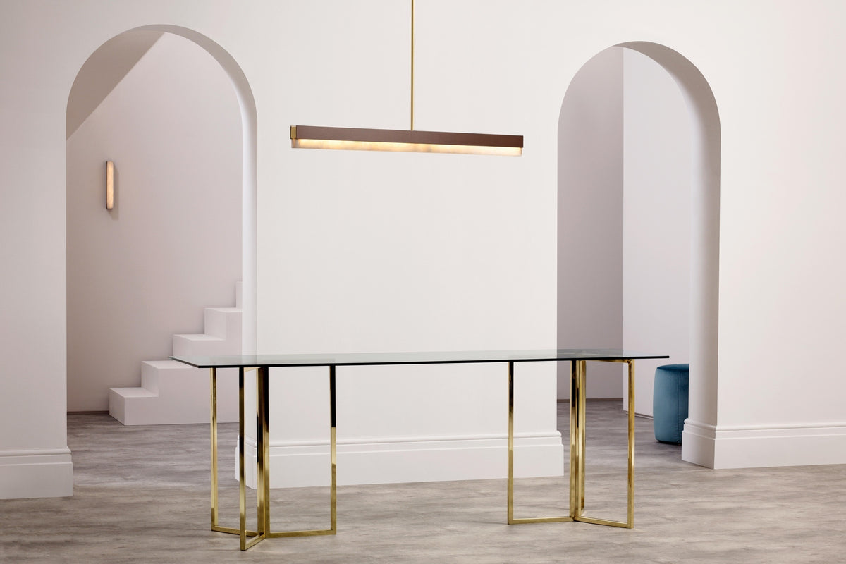 Artes pendel fra CTO Lighting med avlang alabastskjerm og smalt metalloppheng