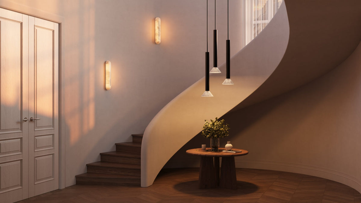 Torres pendel fra CTO Lighting med kjegleformet skjerm og smalt oppheng