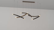 Trace Linear Pendel fra CTO Lighting med buede armer og oppheng