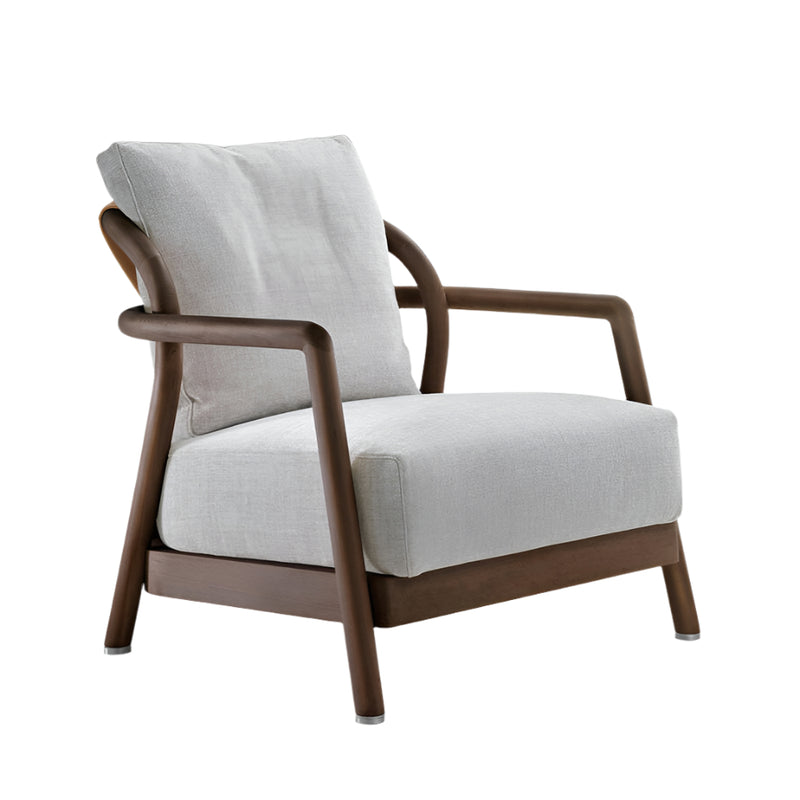 Flexform Alison loungestol, med treramme og polstret sete