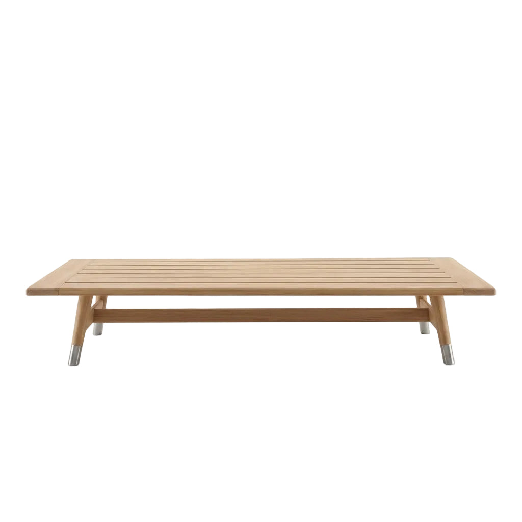 Flexform Desco Outdoor sofabord, med iroko-topp