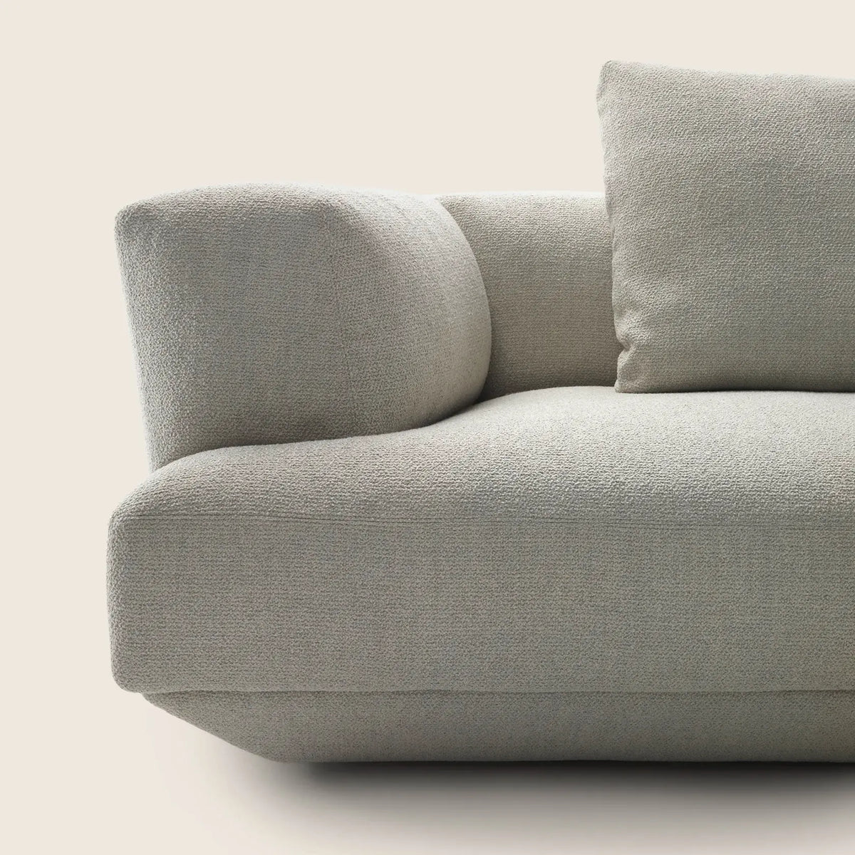 Flexform Loungescape sofa, detalj av sete og armlene