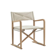 Flexform Luchino Outdoor loungestol, med iroko-ramme og tekstilsete