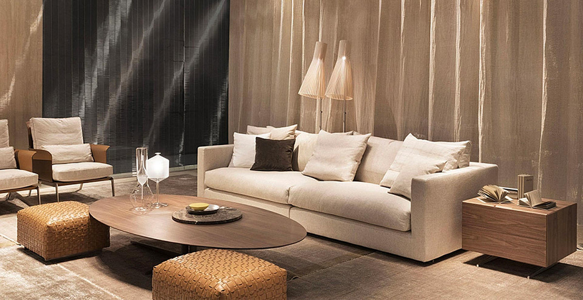 Flexform Magnum sofa, i et stuemiljø