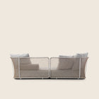 Flexform Oasis Outdoor sofa, sett bakfra med flettet rygg