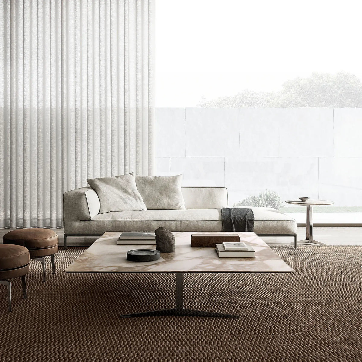 Flexform Perry Up sofa, i et stuemiljø