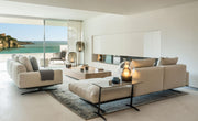 Flexform Soft Dream sofa, som moduloppsett i et stuemiljø