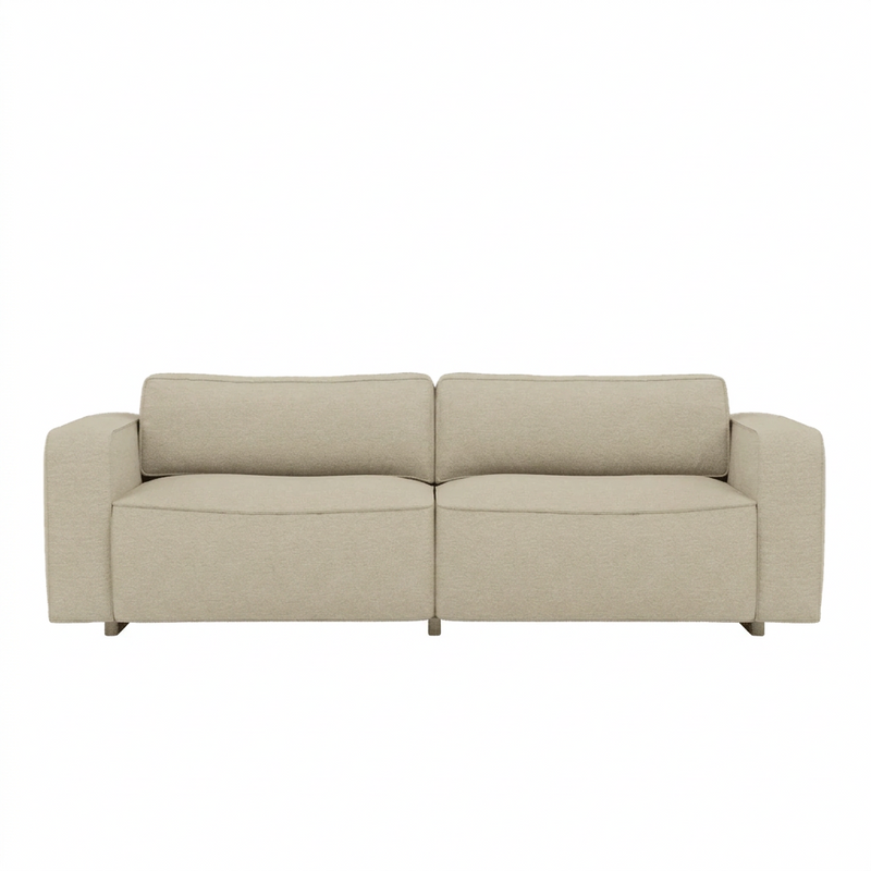Supersoft Modulsofa Konfigurasjon 1 fra Fogia, Barnum Sand 2 / Lakkert eik