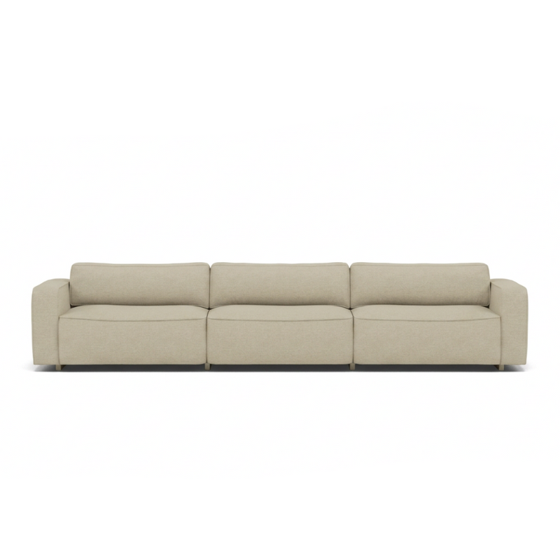 Supersoft Modulsofa Konfigurasjon 8 fra Fogia, Barnum Sand 2 / Lakkert eik