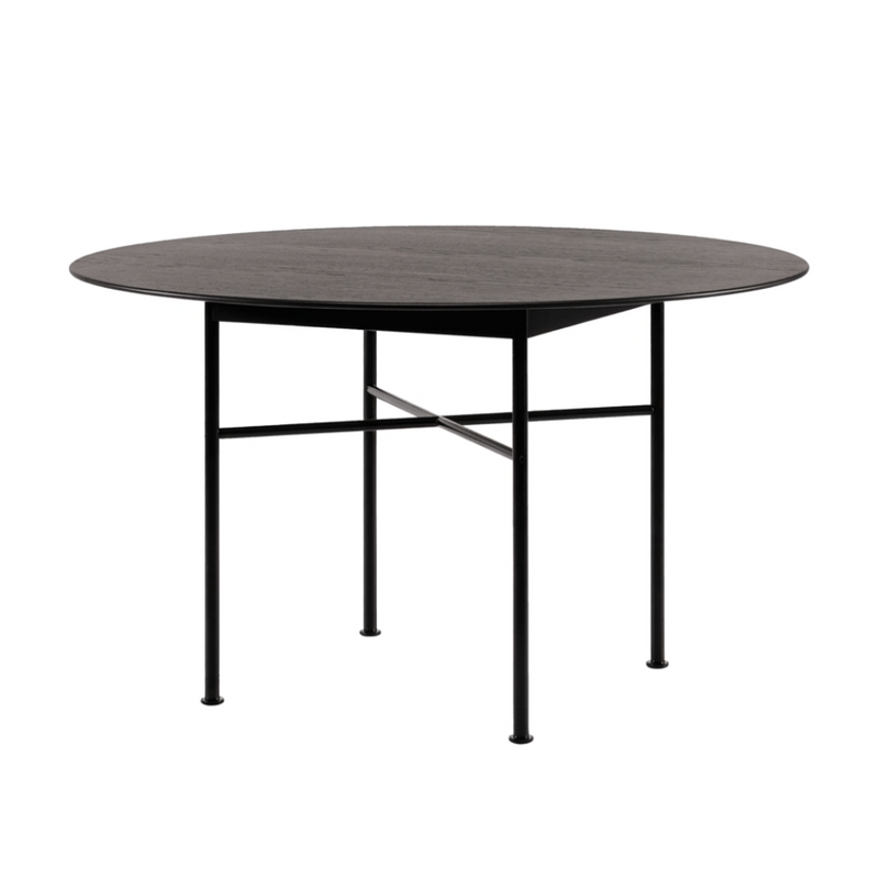 Supper Rundt Spisebord fra Fogia, Sort eik / RAL9005