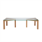Winwin Sofabord fra Fogia, Lakkert eik / Klart glass