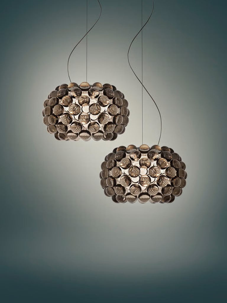 Foscarini Caboche Plus Piccola pendel med grå transparante kuler