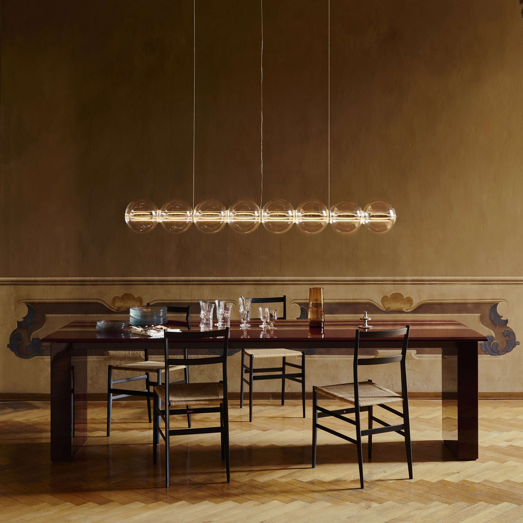 Taklampe fra Flos, designet av Ronan Bourroulec - Luce Sferica i klart glass