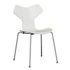 Fritz Hansen 4130 Grand Prix Spisestol i lakkert ask med krom ben