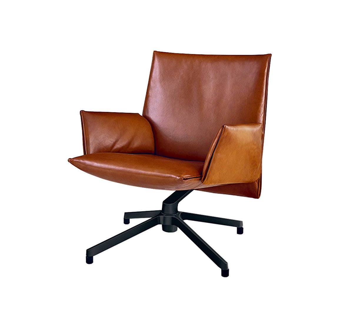 Pilot Low Back Loungestol fra Knoll, Venezia Cognac