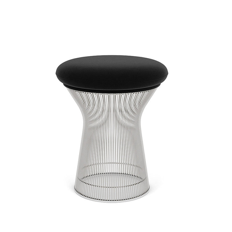 Platner krakk fra Knoll, Knoll Velvet - Ebony / polert nikkel