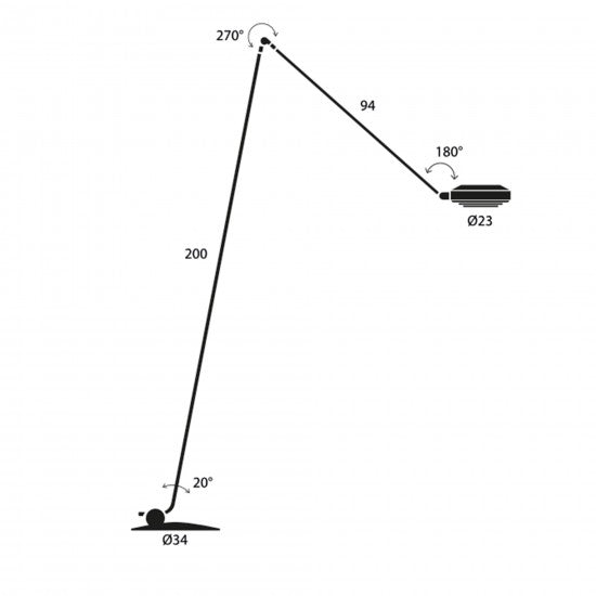 Elle LED Gulvlampe - Utstillingsmodell