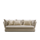 Maxalto Apollo sofa i lyst tekstil sett forfra