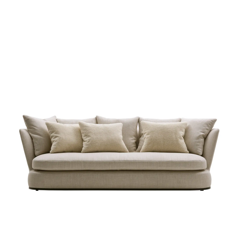 Maxalto Apollo sofa i lyst tekstil sett forfra