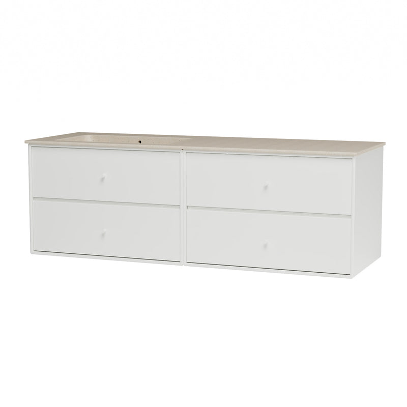 Montana SU2404 Servantskap, 01-White, Beige Fine Grains