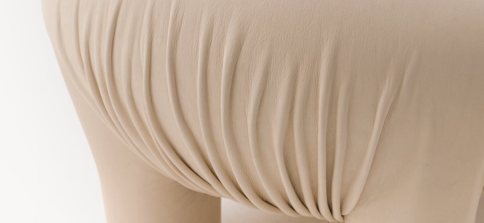 Moroso Anomaly Puff: detalj av trukket overflate