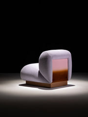 Moroso Clay Loungestol: lilla loungestol med keramikk i ryggen
