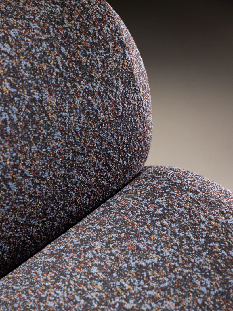 Moroso Clay Loungestol: detalj av tekstil og polstring
