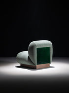 Moroso Clay Loungestol: grønn loungestol med keramisk rygg