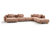 Moroso Cuadra-Soft Edge Sofa: hjørneoppsett med myk kant