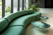 Moroso Gruuve Modulsofa: detalj av sofaens buede rygg i interiør