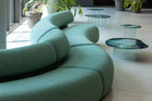 Moroso Gruuve Modulsofa: grønt sitteoppsett sett ovenfra
