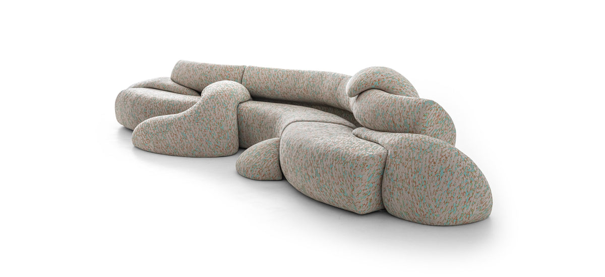 Moroso Gruuvelot Sofa: sittegruppe satt sammen av flere sofaelementer