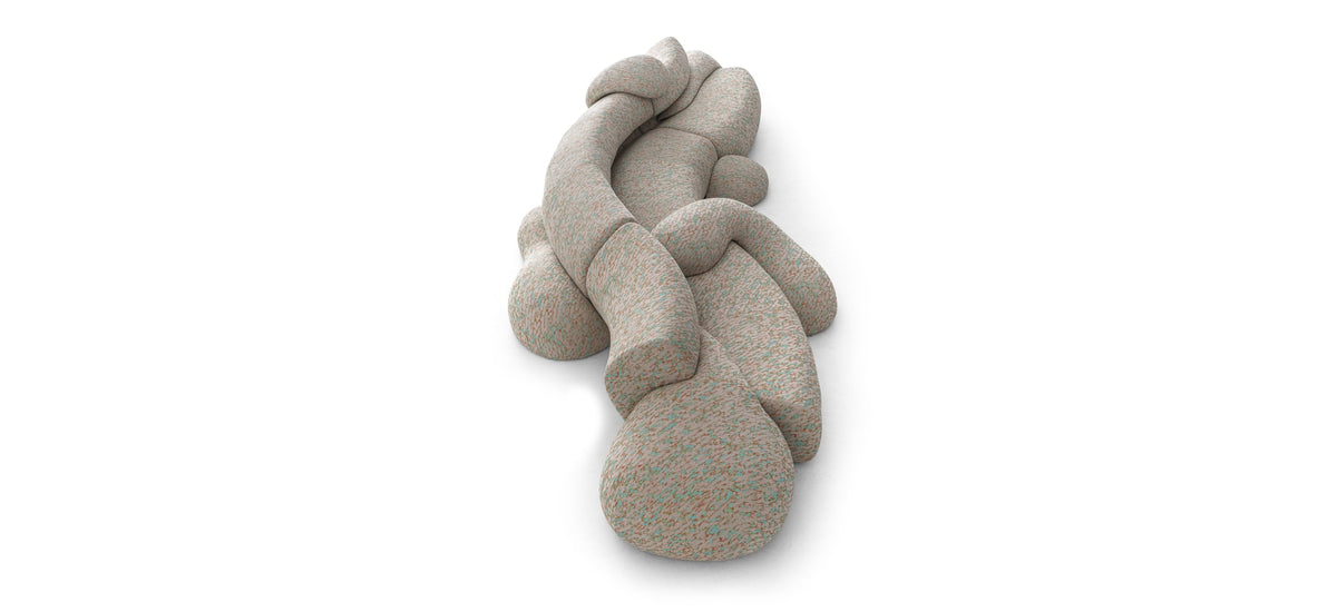 Moroso Gruuvelot Sofa: sittegruppe med organiske elementer sett ovenfra