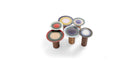 Moroso Mangiafuoco Sidebord: emaljerte bordplater sett ovenfra