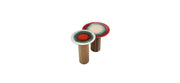 Moroso Mangiafuoco Sidebord: to sidebord med grønne og røde bordplater