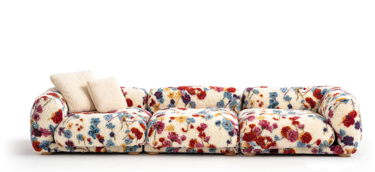 Moroso Me-Time Sofa: mønstret sofa med puter