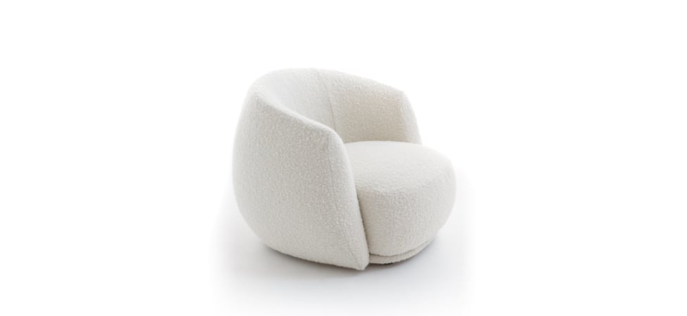 Moroso Pacific Loungestol: lys loungestol sett fra siden
