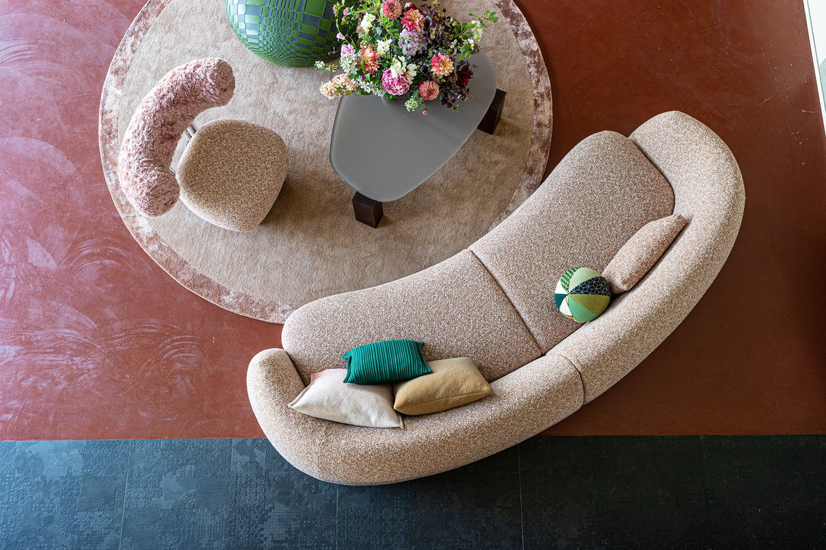 Moroso Pacific Sofa: buet lyst sofaoppsett sett ovenfra