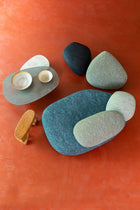 Moroso Pebble Rubble Modulsofa: grønt sitteoppsett sett ovenfra