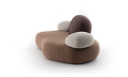 Moroso Pebble Rubble Modulsofa: brunt sitteelement sett fra siden