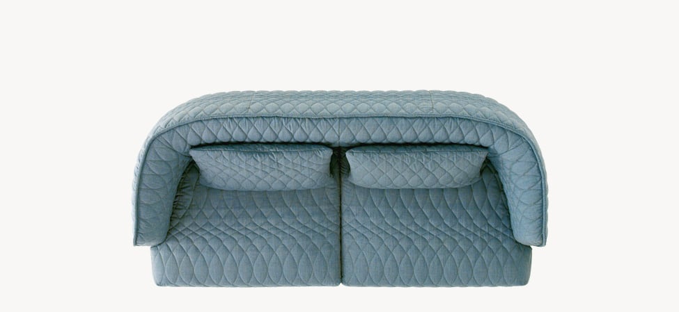 Moroso Redondo Sofa: detalj av rygg og sete sett ovenfra