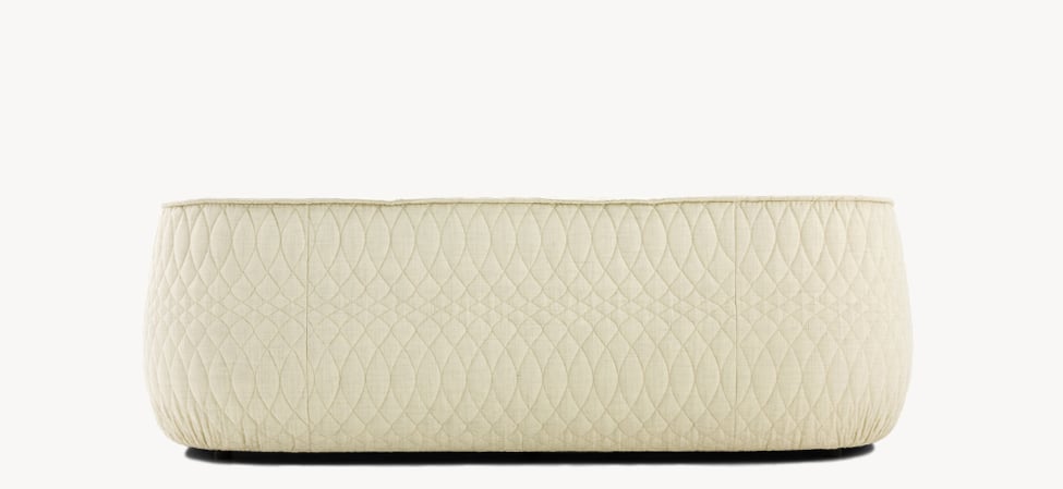 Moroso Redondo Sofa, lys sofa sett bakfra