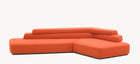 Moroso Rift Sofa: rødt L-formet sofaoppsett