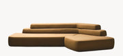 Moroso Rift Sofa: brunt L-formet sofaoppsett