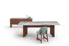 Moroso Rows Spisebord: rektangulære bord med marmorplate