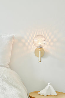 Messing vegglampe