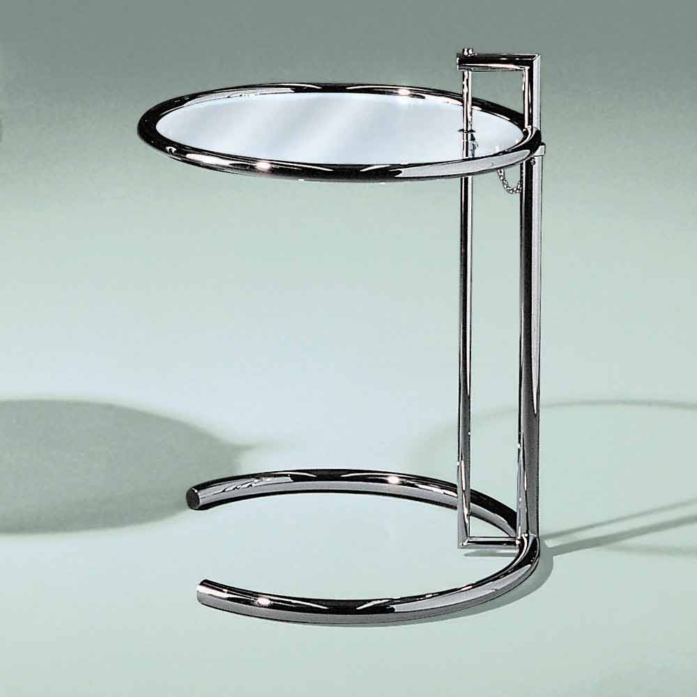 Eileen Gray adjustable table, sidebord i krom