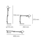 Tolomeo Micro Brushed Copper Bordlampe - Utstillingsmodell